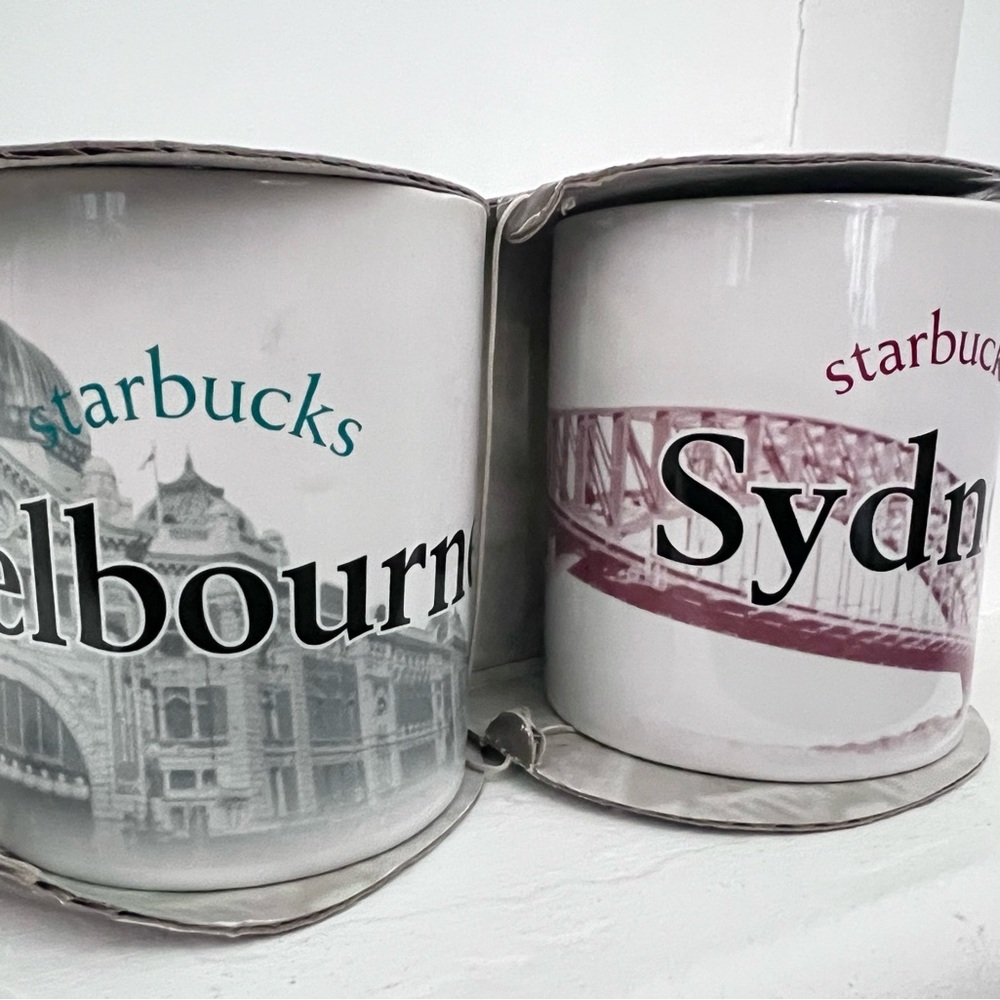 NIB Starbucks City Collector Series Australia Lot - Melbourne and Sydney Mug